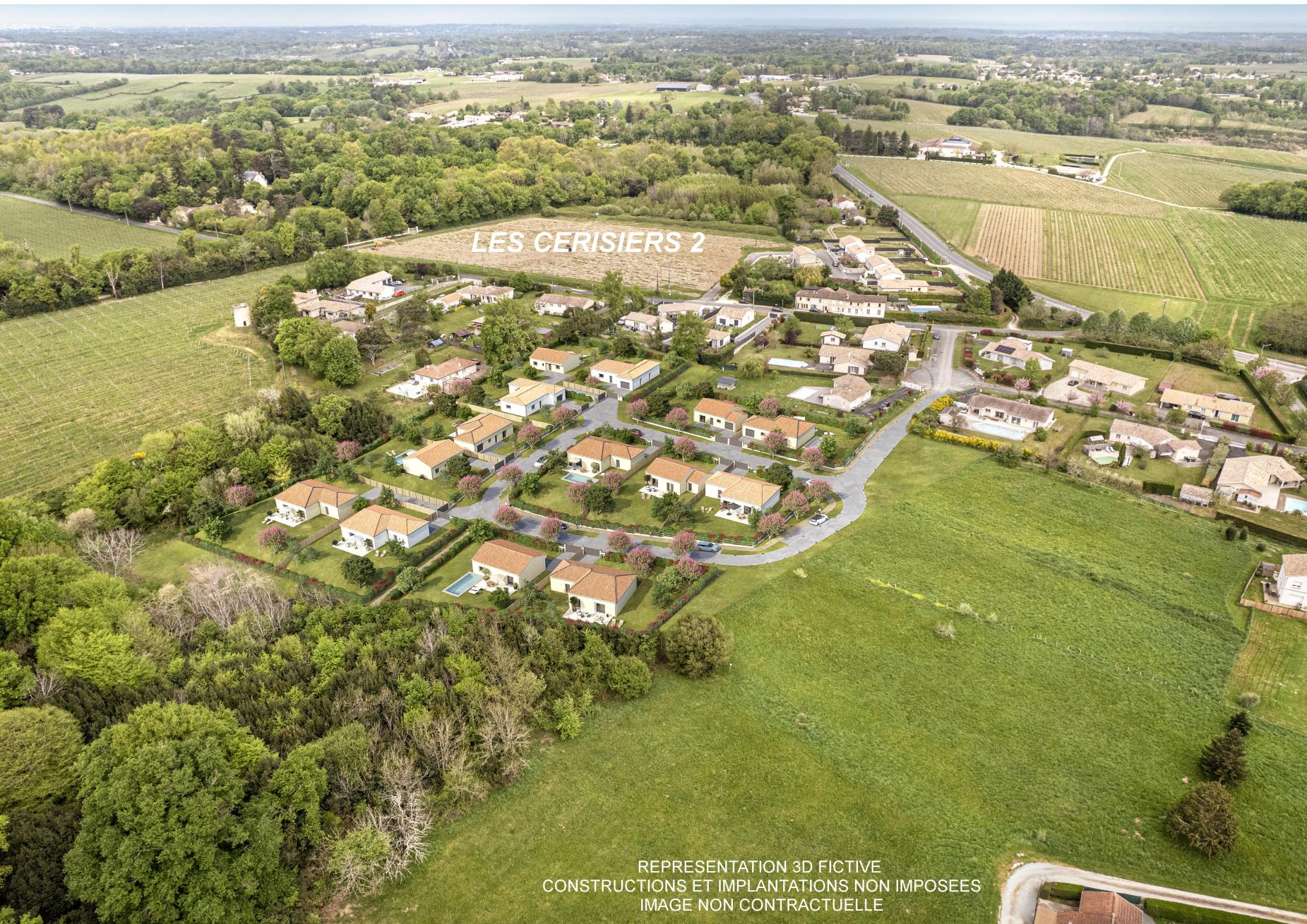 Beaux terrains à vendre pour construction de maison à Sadirac, secteur loupes, fargues, créon dans lotissement de qualité.