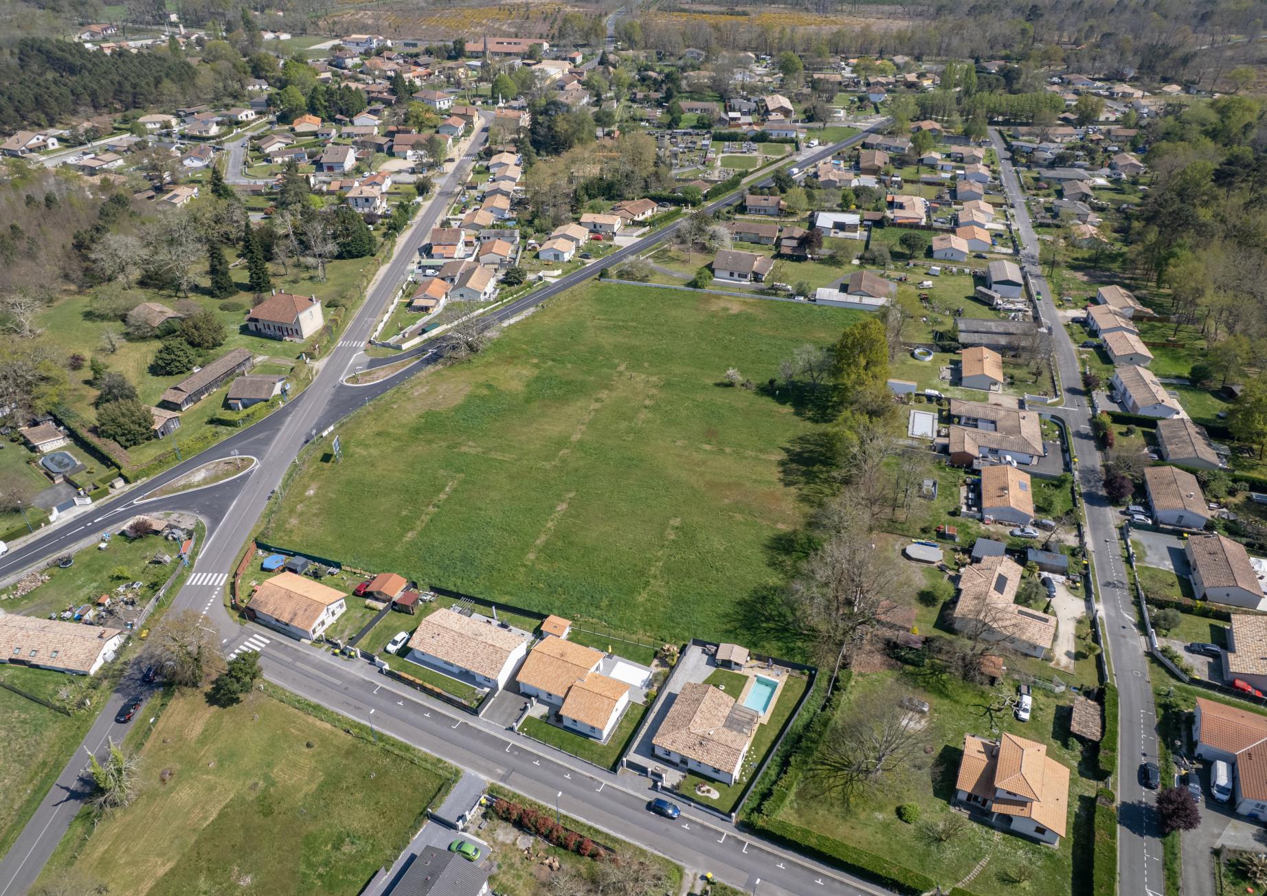 Saint Magne vue du ciel. Lotissement Les Jardins Labastide terrains à vendre