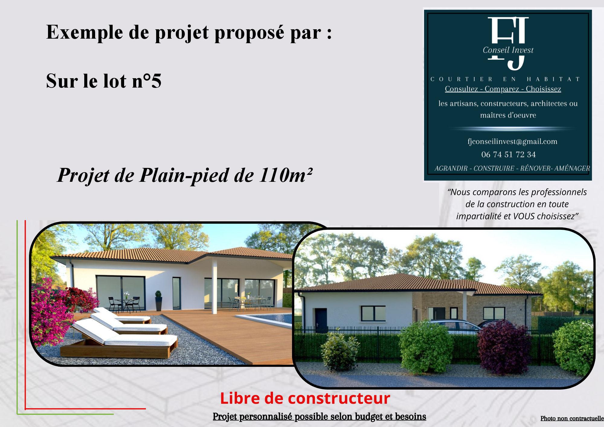 Courtier travaux pour projet maison sur terrain viabilise secteur saint magne belin beliet