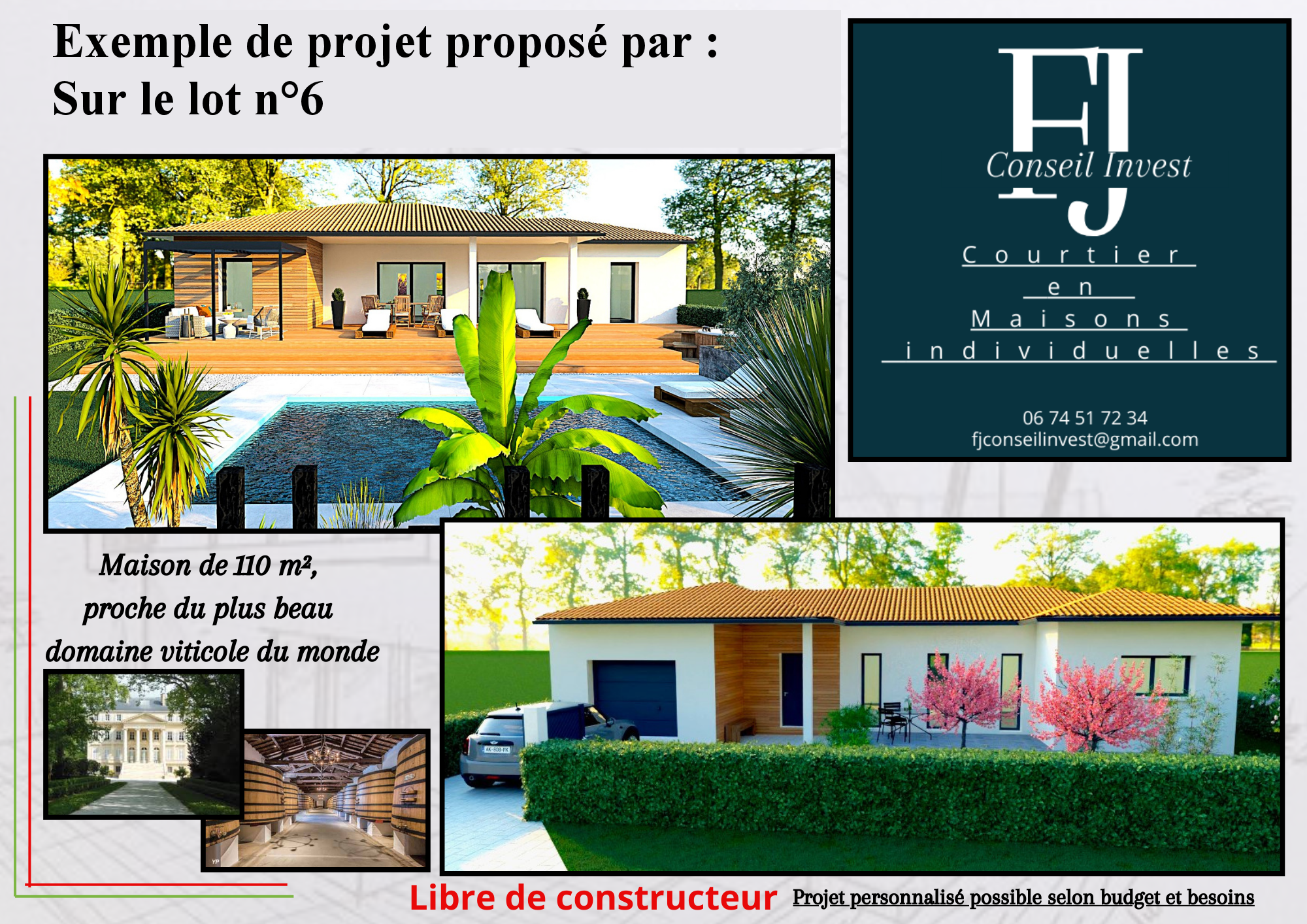 Projet courtier travaux sur terrain constructible Margaux Beoletto